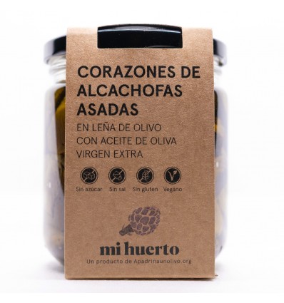 Corazones de alcachofa asada a la leña de olivo en AOVE (9 uds x 305 g) | Producto solidario