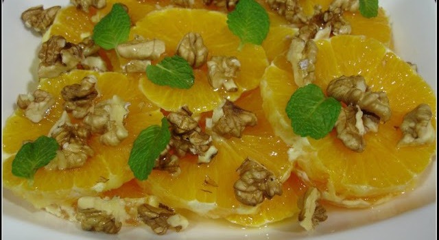Postre de naranjas Citrus Gourmet con menta y sirope